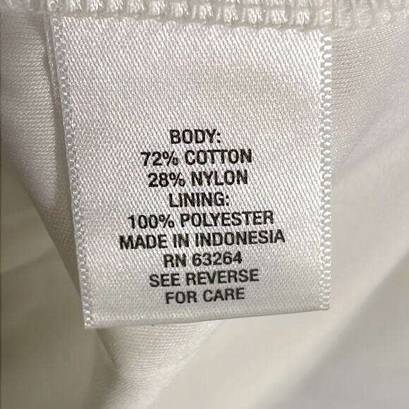 Womens DB Floral Lace Shift Dress Zip Up Lined White Sweet Flared Short Slv  12 - Picture 10 of 13